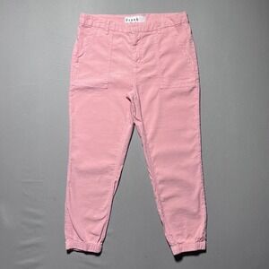 Frank & Eileen Jameson Jogger Pants Womens 8 Pink Stretch Cuffed USA